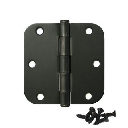 - Pandora Hardware - Round Corner Door Oil Rubbed Bronze Hinge 3.5