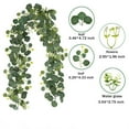 thumbnail image 4 of Qissep 2 Pcs Artificial Eucalyptus Garland with Flowers,Hanging Plants,Faux Silver Dollar Eucalyptus Greenery Garland Vines for Home Wedding Party Wall Decor,5.91 ft, 4 of 7