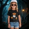 thumbnail image 2 of Staki Girls Fall Shirts Toddler Baby Girl Halloween T-Shirts Cutest in Graphic Shirts Kid Short Sleeve Tees Vintage Top(Black,9-10 Years), 2 of 5