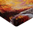 thumbnail image 2 of Ambesonne Autumn Fitted Sheet, Forest Trees Leaves, Full Size, Orange Brown, 2 of 3