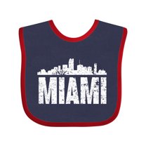 Inktastic Miami Skyline Grunge Boys or Girls Baby Bib