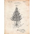 thumbnail image 2 of Borders, Cole 25x32 Gold Ornate Wood Framed with Double Matting Museum Art Print Titled - PP766-Vintage Parchment Christmas Tree Poster, 2 of 4