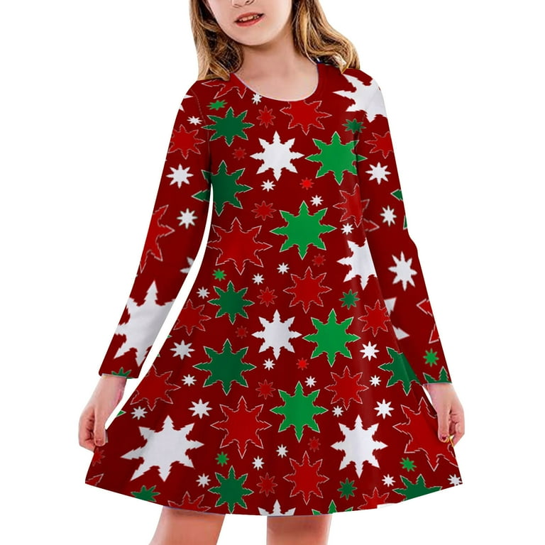 white christmas dresses Phoebe Red Christmas Dress for Tween Girls main image 1