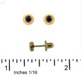 thumbnail image 2 of 18K Solid Yellow Gold Sapphire Bezel Studs covered screwback earrings 4mm, 2 of 3
