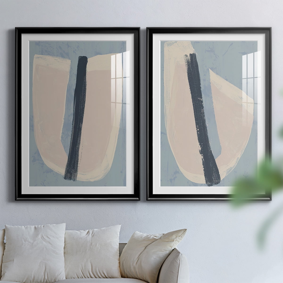 Wexford Home Paper Slice I Premium Framed Print, 30.5" x 42.5" - Ready to Hang, Black (Set of 2)