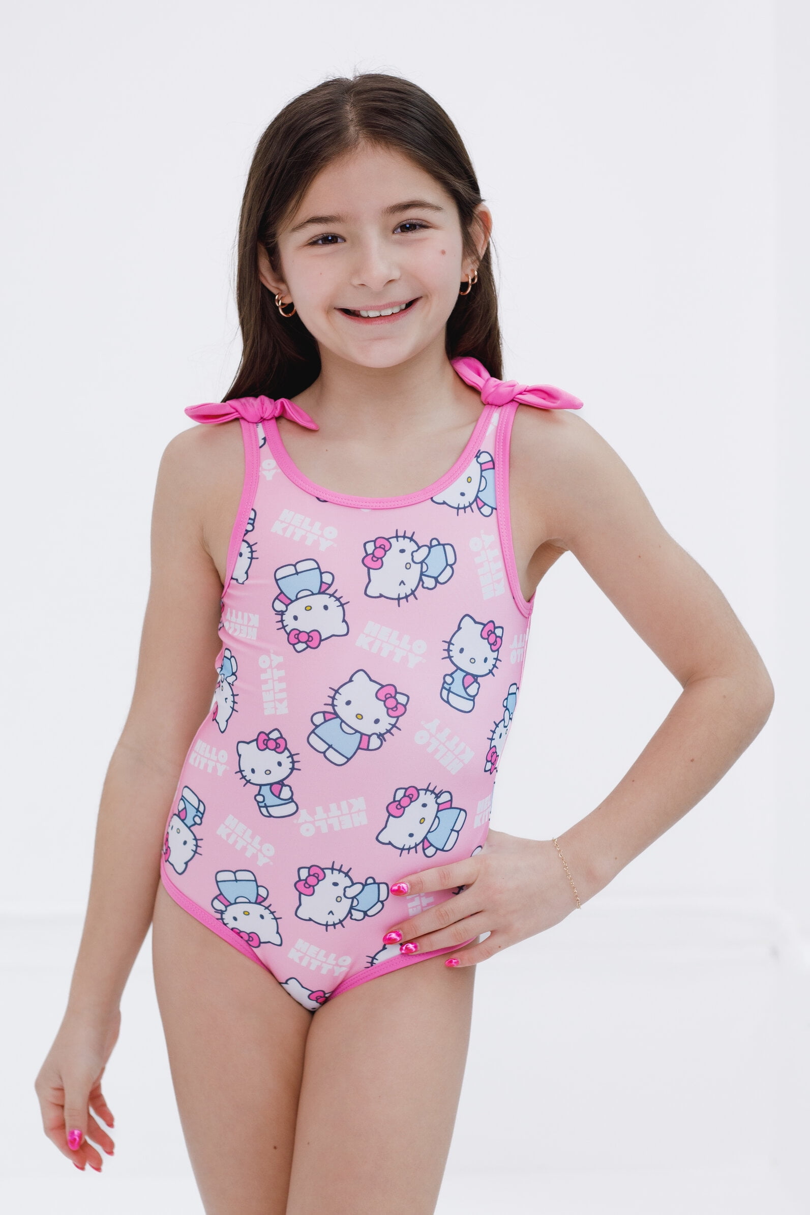 Hello Kitty UPF 50+ One Piece Bathing Suit Little Kid to Big Kid
