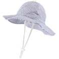 thumbnail image 2 of Kogui Bucket Hats for Kids Baby Girl Sun Hat Infant Summer Beach Hats with UPF 50+ Toddler with Wide Brim Strap Outdoor Bucket Hat 6 12 Months (Navy,6-12 Months), 2 of 5