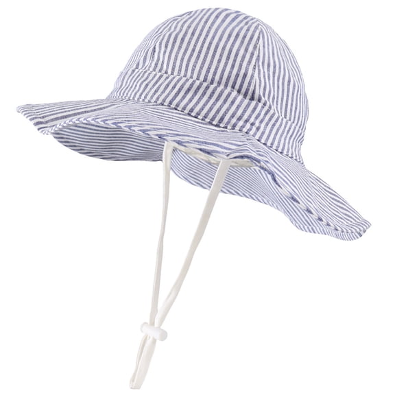 NOEGOEU Baby Sun Hat Toddler Summer Sun Protection Bucket Hat Outdoor Fishing Safari for Boys Girls (Navy,2-4 Years)