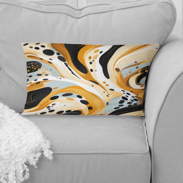 Designart "Retro Contrast II" Abstract Throw Pillow - Modern Pillow For Couch - Insert And Pillows Covers For Bedroom Decor