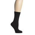 thumbnail image 4 of Hugh Ugoli Women's Bamboo Diabetic Ankle Socks, Thin, Loose Fit, Seamless Toe, 4 Pairs, Black, Size: 9-12, 4 of 7