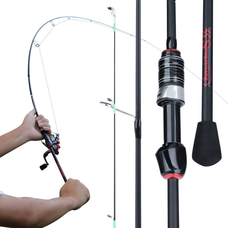 Sougayilang 1.8M Spinning & Casting Rod Portable Ultralight Fishing Rods 