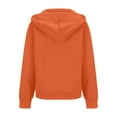 thumbnail image 3 of jtjvou Womens Zip Up Hoodies Fleece Jackets Oversized Sweatshirts Fall Fashion Outfits Sweaters Winter Clothes Orange XL, 3 of 5