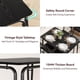 thumbnail image 4 of |11986|compact dining set para 4: square dinette mesa con 4 forrado sillas, perfect para small kitchen & dining room spaces (negra mesa)|, 4 of 7