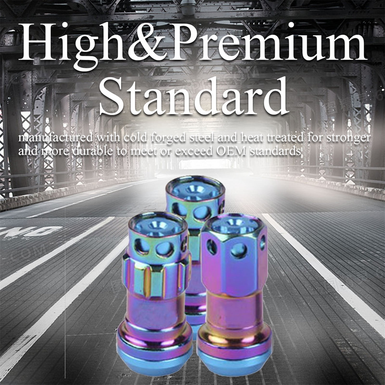 20PCS A Set, R40 OEM Style Factory Lug Nuts, Universal 1.77in 17mm Hex Lug Nuts M12*1.5 M12*1.25 For Choice