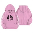 thumbnail image 4 of Tfken Sweatshirt For Girls Kids Breathable Soft Tops Rugby Print Long Sleeve Pink Hoodies Size 7-8 Years, 4 of 4