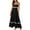 Black, variant on Yanhaigong Plus Size Dresses for Women Casual,YANHAIGONG Women's 2025 Summer Midi Striped Spaghetti Dress, Sleeveless Backless Sundress Flowy Smocked Lace Swing A Line Midi Dress