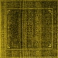 thumbnail image 1 of Ahgly Company Machine Washable Indoor Square Persian Yellow Traditional Area Rugs, 5' Square, 1 of 4
