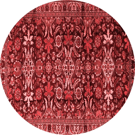 Ahgly Company Indoor Round Persian Red Traditional Area Rugs, 3' Round