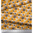 thumbnail image 3 of Soimoi polyester Crepe Fabric Puppy Face Dog Print Fabric by Yard 52 Inch Wide, 3 of 3