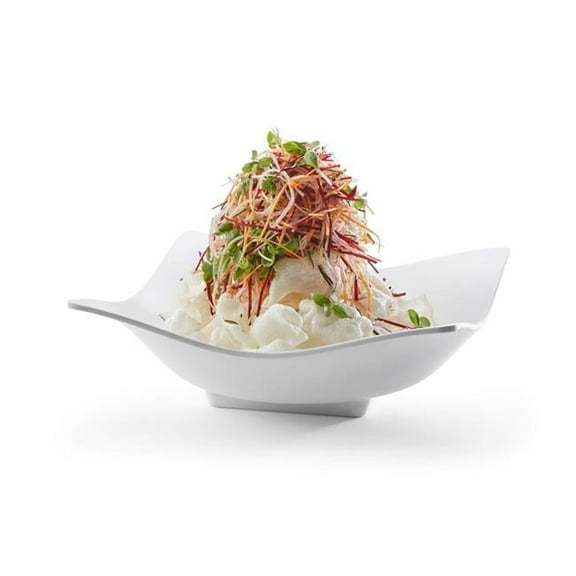 Rosseto MEL012 White Large Square Forme Melamine Bowl, Set of 3