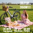 thumbnail image 3 of QNUT Electric Bike , 26" 1200W Peak with 48V Battery 7 Speed 20MPH 65 Miles Ebike Step Through Commuter E bike for Adults, 3 of 18