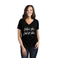 thumbnail image 2 of Follow The Call Of The Disco Ball Women's Fashion Relaxed V-Neck T-Shirt Tee Heather Black Small, 2 of 5