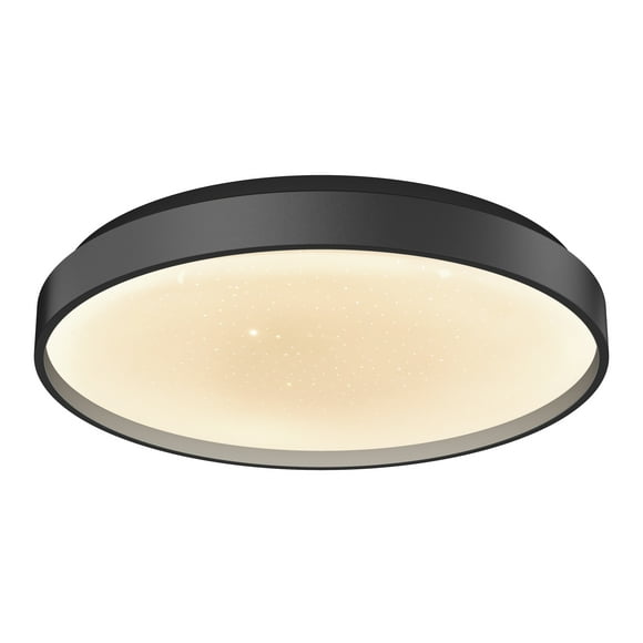 Artika Celestia Modern Flush Mount Ceiling Light Fixture, Matte Black