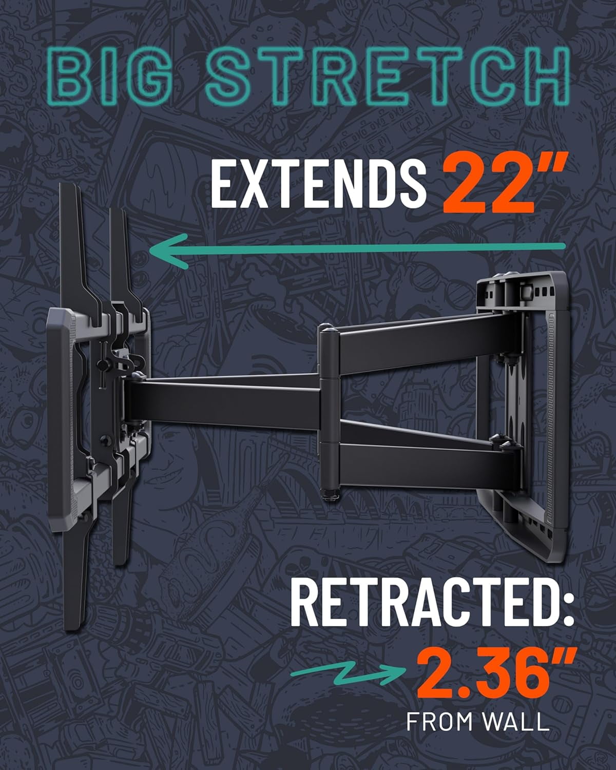 Premium Full Motion Articulating TV Wall Mount - Thumbnail 3
