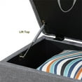 thumbnail image 4 of Aukfa 29" Storage Ottoman Bench with Lift Top for Home Office, Linen, Gray, 4 of 7