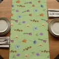 thumbnail image 5 of Table Runners 36 Inches Long Dress Scarves, Spring Flowers Farmhouse Kitchen/Dining Table Runner, Short Coffee Tablerunners, Pink Yellow Wildflowers Country Plants Green 13x36 Inch, 5 of 9