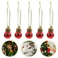 thumbnail image 4 of EeaseMX 24 piezas 2 CM colgante de Navidad bola en miniatura decoración colgante adornos de árbol de Navidad diseño accesorios decorativos para tienda del hogar (rojo), 4 of 7