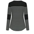 thumbnail image 6 of Bellella Womens Maternity Nursing Tops Comfy Long Sleeve Breastfeeding T-Shirt Autumn Winter Fall Stripe Blouse Tops, 6 of 6