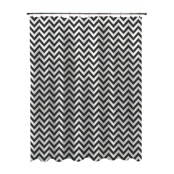 Kenney Medium Weight Decorative PEVA Shower Curtain Liner, 70" W x 72" H, Step Up Chevron