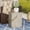 Gray, variant on COSIEST Outdoor Rectangular Shaped MgO Patio End Table with Hemp Rope Handle