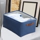 thumbnail image 4 of Cesta para almacenar telas | Contenedor organizador plegable con asas - Material de tela duradero, negro/gris/azul/caqui, 14,17x10,24x6,3 pulgadas, fácil de limpiar, almacenamiento en ropa y juguetes, 4 of 6