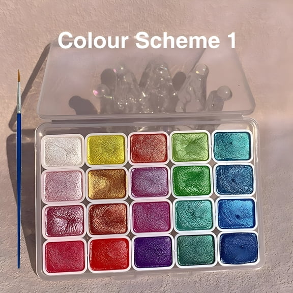 CCOCC Water Color Paint Sets for Kids,Glitter Watercolor Paint,High Transparency Watercolor Paint Set,Watercolors Paint Set,Multicolor