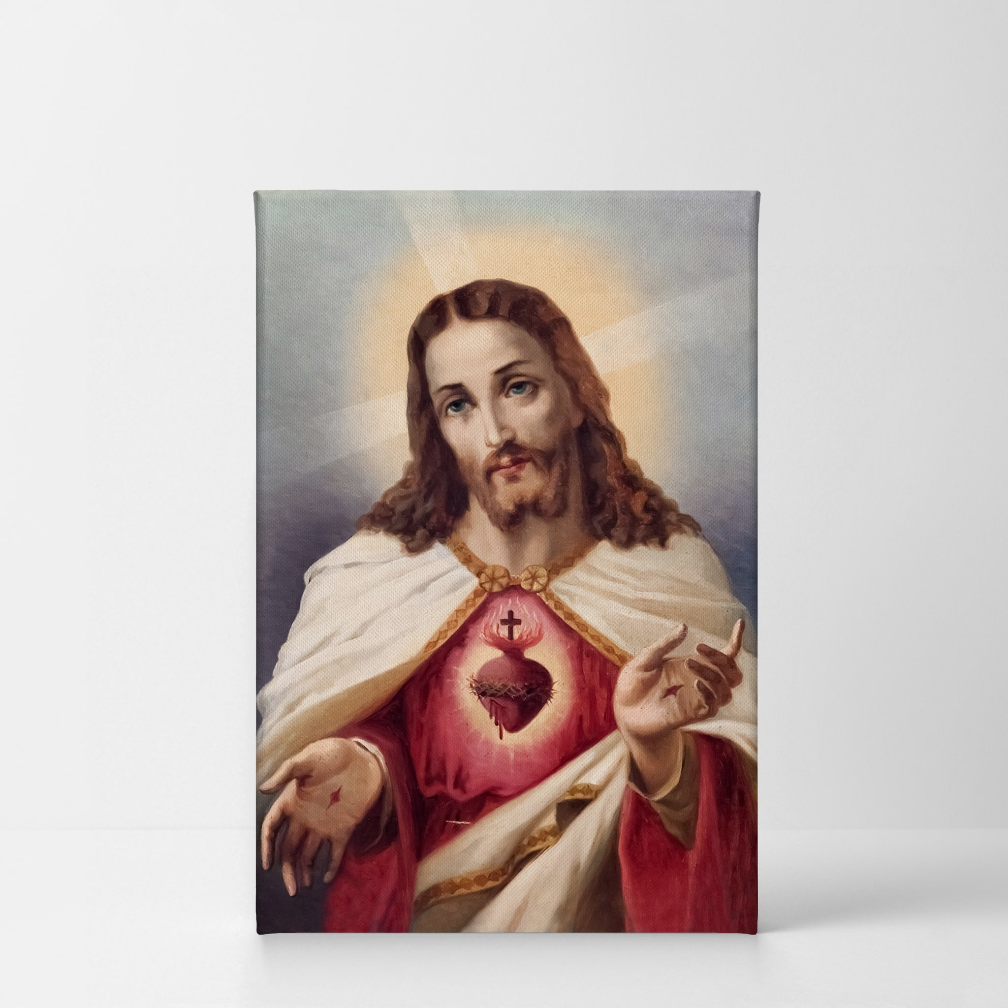 Jesus Christ Heart Canvas Wall Art Picture Prints 