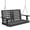 Grey, variant on KINGYES Outdoor Hanging Swing Chair, HDPE 3 Seats Porch Swing with Cup Holders, 660LBS Weight Capacity, Aruba