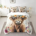 thumbnail image 2 of Castle Fairy Farmhouse Highland Cow 7-Piece Full Bedding Set for Female Men Women, 2 of 8