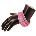 thumbnail image 2 of Sunsoul By Touchstone "Colorful 2 Dozen Bangle Collection" Indian Bollywood Alloy Metal Textured Silky Magenta Designer Jewelry Bangle Bracelets Set Of 24 In Antique Gold Tone For Women, 2 of 3