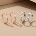 thumbnail image 4 of Silver Earrings Small Hoop Earrings For Women 18k Rose Gold Plated 925 Sterling Silver Mini Huggie Earring 12mm, 4 of 5