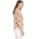 thumbnail image 4 of Allegra K Blusa Floral De Manga Larga Con Lunares Y Escote Con Volantes Para Mujer Albaricoque L, 4 of 6