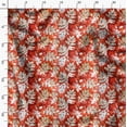 thumbnail image 3 of Soimoi Floral Print, Silk Fabric, Decor Sewing Fabric by The Yard 42 Inch Wide,Decorative Fabric for Shirts Suits Ties, Orange, 3 of 6