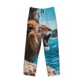 thumbnail image 6 of Daiia Ice Blue Coastal Lion Men's Sleep Pant with Pockets and Drawstring,Pajama Pants-Large, 6 of 9