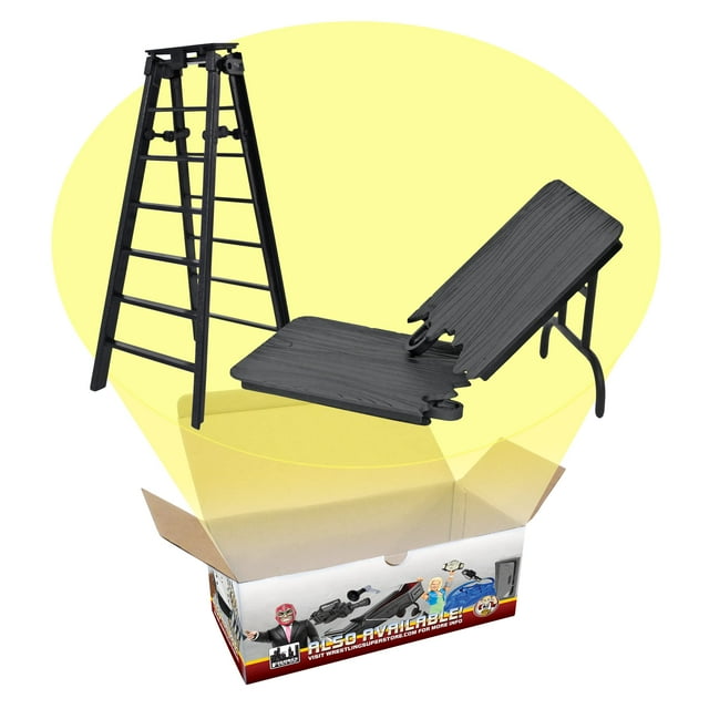 Set de mesa y escalera para figuras de acción de lucha libre, figuras de juguete