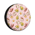 thumbnail image 1 of Fotbe Breakfast Funda de Llanta de Repuesto con Estampado, Engrosada, Ajuste Universal para Jeep, Remolque, RV, SUV, Camión-14 inch, 1 of 6