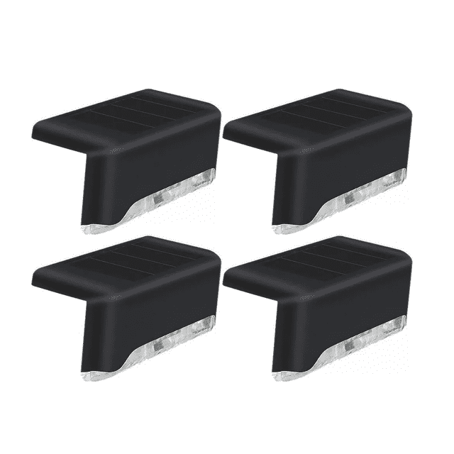 4 Pcs Lámpara Luz Solar Exterior Jardín Escalera Tierra Led Luz Calida