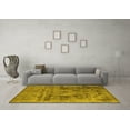 thumbnail image 3 of Ahgly Company Indoor Square Oriental Yellow Industrial Area Rugs, 4' Square, 3 of 4