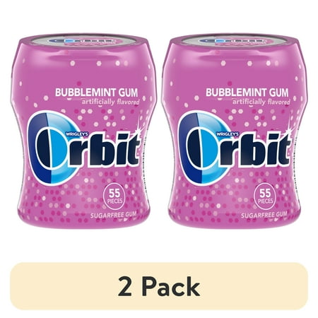 (2 pack) Orbit Gum Bubblemint Sugar Free Chewing Gum - 55 Piece Bottle