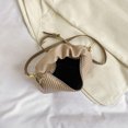 thumbnail image 2 of Bolso cruzado para mujer, Bolso de hombro informal plisado con nube, Bolso de mano para niñas (caqui), 2 of 6